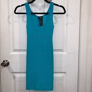 Bebe back cutout shine bodycon dress